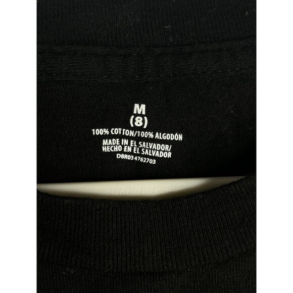 Kids Flaming Jack O Lantern Black T Shirt Unisex Size M 8 - Picture 4 of 5